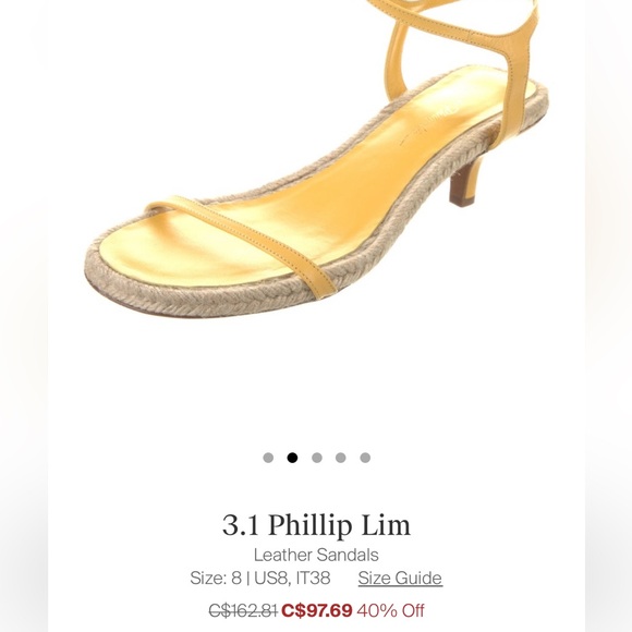 AUTHENTIC PHILLIP LIM LEATHER SANDALS - Picture 3 of 5